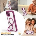 thumbnail image 3 of Allytechgroup iPhone 15 Case Magsafe, Mangetic Back Cover Wireless Charging Support Kickstand Ring Holder Anti-Scratch Phone Case for Apple iPhone 15, Rose, 3 of 6