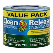Duck Clean Release .94 in. x 60 yd. Blue Painter's Tape, 4 Rolls