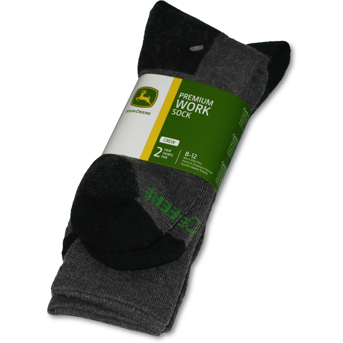 John Deere Men's 2 Pack Premium Work Crew Sock LP73322