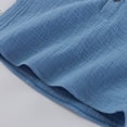 thumbnail image 4 of EnJoCho Toddler Boys Girls Cotton Linen Outfit Breathable Summer Outfits Short Sleeve Buttons Cotton Tops and Shorts Sets 0 to 6Y, 4 of 9