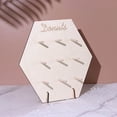 thumbnail image 2 of BalsaCircle 13" Natural Hexagon Wood Board Donut Holders Dessert Wall Display Stand Party Decorations, 2 of 8