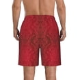 thumbnail image 3 of Kdxio Vintage Burgundy Pattern Mens Casual Shorts - Drawstring Summer Beach Sports Shorts for Men, 3 of 9