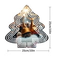 thumbnail image 7 of Metal Hanging Christmas Tree - Shaped Wind Decorations - Elegant Garden Spinners with Festive Patterns for Yard and Holiday Decor, 7 of 7