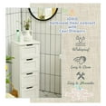 thumbnail image 3 of Drevy Floor Storage Cabinet with 4 Drawers, Freestanding Bathroom Cabinet with Anti-toppling Device, Multifunctional Floor Cabinet for Bathroom, Living Room or Bedroom, 12 x 12 x 33 inches (White), 3 of 7