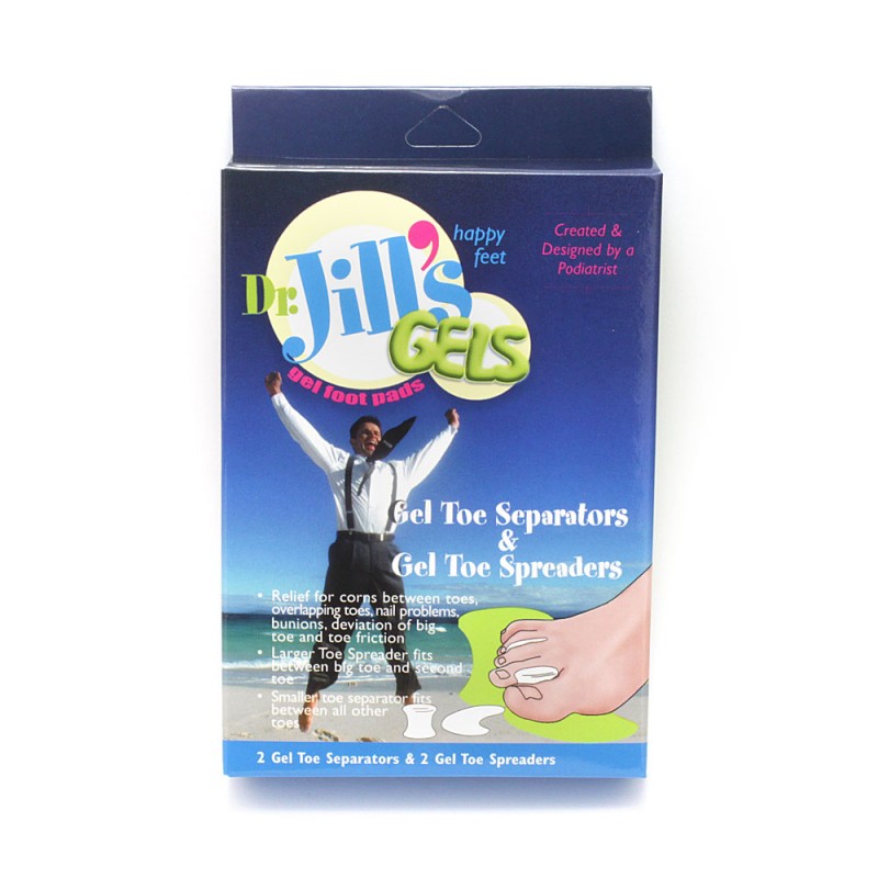 Dr. Jill's Gels Gel Toe Separators and Gel Toe Spreaders Large Box of 2