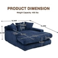 thumbnail image 7 of Oversized Chaise Lounge Chair, Corduroy Loveseat Floor Sofa,Comfy Short Plush Cloud Couch Bed,Modern Sleeper Chair Sofa Recliner for Living Room,Bedroom,Office, 7 of 7
