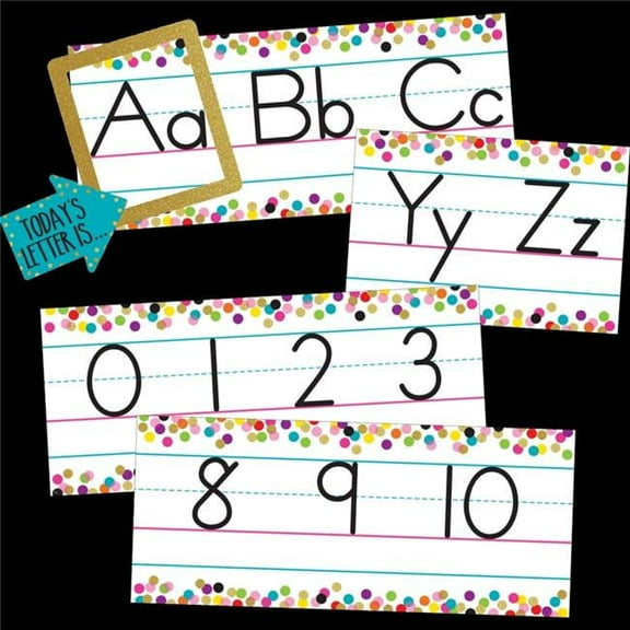 Confetti Alphabet Line Bulletin Board - Set of 2