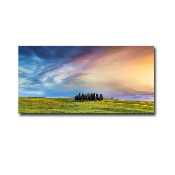 Watercolor Sky by Jim Nilsen Premium Gallery-Wrapped Canvas Giclee Art - Ready to Hang, 12 x 24 x 1.5 in.