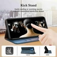 thumbnail image 3 of Dteck Case for iPhone 13, Men Luxury Wallet Business Style Case with Card Holder Shockproof Folio Case Premium PU Leather Flip Kickstand Cover 2021,Darkblue, 3 of 9