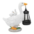 thumbnail image 4 of Estatua de de jardín con luz solar, figura de animal, lámpara artesanal, única, decoración para exteriores, resina, escultura para patio, 4 of 8