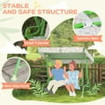 thumbnail image 3 of Qaba Kids Patio Swing, 2-Seater Outdoor Porch Swing Bench with Adjustable Canopy, Safety Belt for Patio, Garden, Poolside, Balcony, Green, 3 of 9