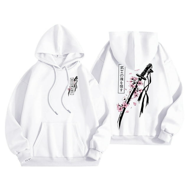 Sweat à Capuche à Manches Longues Imprimé Double Lettre Automne Hiver avec Poche avant pour Sorties Décontractées