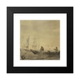 thumbnail image 2 of Cornelis Ouboter van der Grient 20x20 Black Modern Framed Museum Art Print Titled - Fishermen Pulling in Net on a Boat, 2 of 5