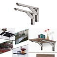 thumbnail image 2 of Naiovety 2 uds soportes de estante plegables de acero inoxidable de alta resistencia soporte de estante plegable para de trabajo ahorro de espacio Conjuntos de muebles de dormitorio No.2 Naiovety HA024806-02, 2 of 6