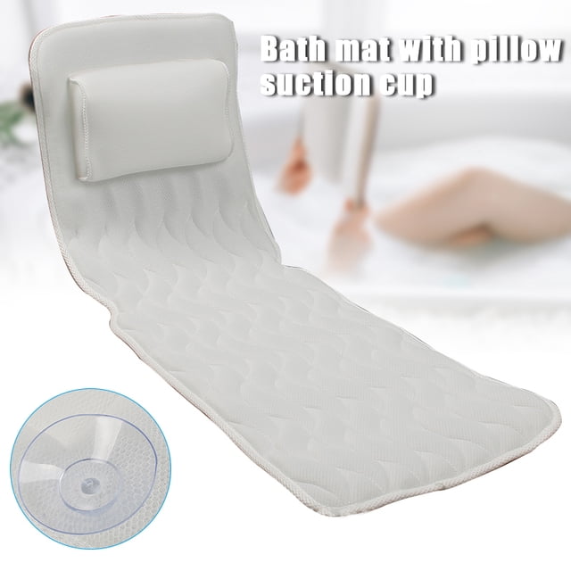 Full Body Bath Mat Tub Mattress for Soaking Non-Slip Bathtub Pillow ...