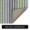 thumbnail image 3 of Mainstays Kids Indoor Blue and Green Striped Machine Tufted Accent Rug, 28.8" x 45", Machine Washable, Non-Skid Backing, 3 of 5
