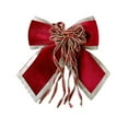 thumbnail image 2 of 25x25cm Premium Christmas Velvet Bows - Silver-Edge Velvet & Glitter Tassel Bows for Tree Garland Wreath Decoration, 2 of 3