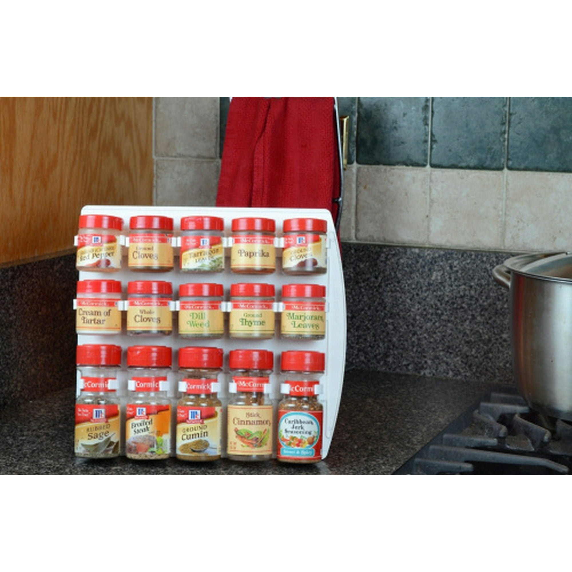 Sensible Designs SDO SSO40 10D10H SpiceStor Organizer Spice Rack 40 Clip 10 D x 10 H Walmart