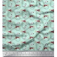 thumbnail image 1 of Soimoi Green Cotton Duck Fabric Heart & Wreath Floral Printed Craft Fabric by the Yard 42 Inch Wide, 1 of 3