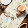 thumbnail image 4 of Table Runner - 72 Inch Long, Retro Easter Bunny Kitchen Dining Table Runner Dresser Scarves, Spring Easter Eggs Floral Botanical Farmhouse Decor for Coffee Tables Wedding Party Banquet, 4 of 8