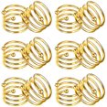 thumbnail image 1 of Napkin Rings, 12 Piece Metal Napkin Rings For Wedding Dinner Birthday Table Decoration （Gold）, 1 of 5