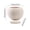 White, variant on Ceramic Flower Pot with Tray for Indoor Plants, Matte Spherical Striped Planter with Saucer, Scandinavian Style Pot for Fresh Flowers, Cacti, and Home Decor