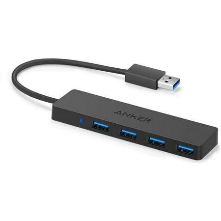 4-Port USB 3.0 Ultra Slim Data Hub for Macbook, Mac Pro/mini, iMac, Surface Pro, XPS, Notebook PC, USB Flash Drives, Mobile HDD, and More