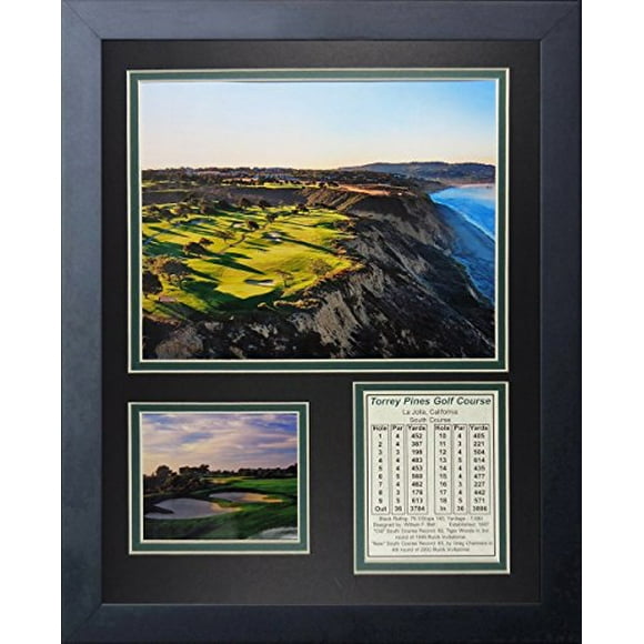 Legends Never Die Torrey Pines Golf Course I Aerial Collage Photo Frame, 11" x 14"