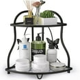 thumbnail image 1 of 2 Tier Corner Bathroom Sink Vanity Organizer Countertop Shelves  Metal Corner Spice Seasoning Rack Shelf Organizer Count, 1 of 8