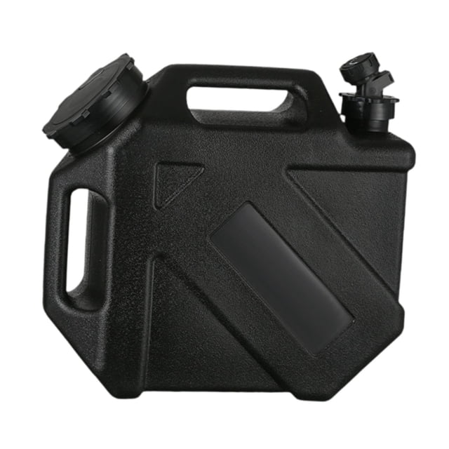 Contenedor de agua para acampar, jarra de agua multifuncional para mochila, senderismo, picnic Negro
