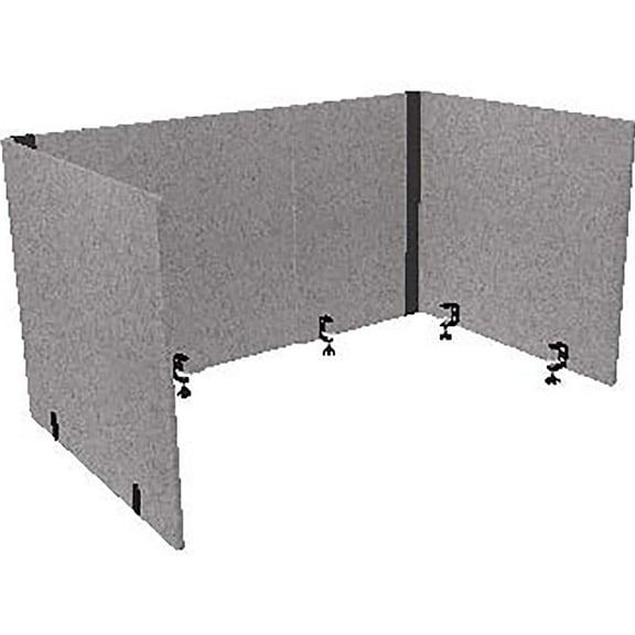 Lumeah Adjustable Desk Screen Returns 48 to 78 x 29 x 26.5 Grey LUAD48301G