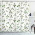 thumbnail image 1 of Jasmine Shower Curtain, Watercolor Botany Theme with Flourishing Jasmine Sprouts Image, Fabric Bathroom Set with Hooks, 69W X 75L Inches Long, Coconut Pale Green and Yellow, by Ambesonne, 1 of 3