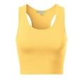 thumbnail image 3 of MixMatchy Women's Cotton Basic Sleeveless Racerback Sports Crop Tank Top, 3 of 4