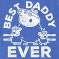 thumbnail image 2 of Men's Peppa Pig Best Daddy Ever Graphic Tee Royal Blue Heather 2X Large, 2 of 5
