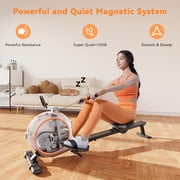 Pro Magnetic Rowing Machine 300lbs Weight Capacity, 32 Levels of Quiet Resistance, Bluetooth Rowing Machine for Home Workout