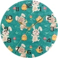 thumbnail image 5 of SKYSONIC Easter Bunny Wall Clock 10 Inch Silent Non Ticking Round Clock Oil Painting Clock Easy to Read Clock for Living Room Bedroom Bathroom Home Decor, 5 of 7
