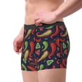 thumbnail image 2 of Xecao Red Chili Print Men's Underwear Boxer Briefs Pack - Your ComfortSoft, Moisture-Wicking, and Breathable Choice for Men's Underwear-Large, 2 of 5