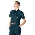 thumbnail image 3 of Dickies Women's Cropped Work Shirt, Reflecting Pond, L, 3 of 4