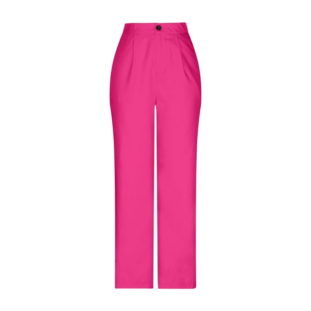 A New Day Womens Size 16 Stretch Pink Elastizado Pleated Straight Leg Pants