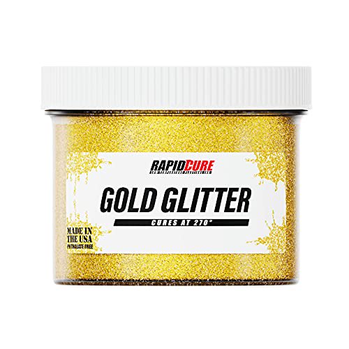 Tinta Rapid Cure Gold Glitter para serigrafía de Screen Print Direct, 473 ml