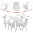 thumbnail image 3 of MRLESS 4pcs Christmas Reindeer Figurines White Plastic Deer Statue 14CM, 3 of 7
