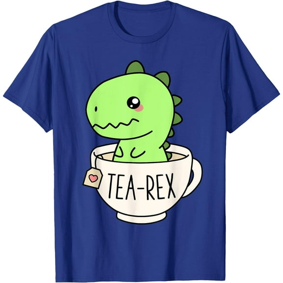 Cute Tea-Rex T-Rex Dinosaur Kawaii Funny Dino Pun Unisex T-Shirt for Men Women Kids