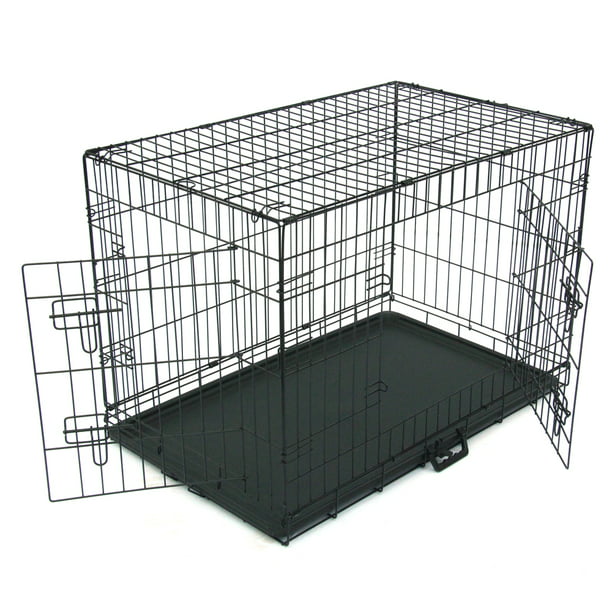 Dog Crate for Medium Dogs, 36.42'' x 22.64'' x 25.2'' Fully Equipped Dog  Crate Double Door Folding Metal Dog Crates, 2 Door Great Crate with  Precision 