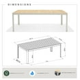 thumbnail image 3 of Urban Elements Sunset 100% FSC Teak Wood and Aluminum Rectangular Dining Table Light, 3 of 6