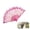 Pink, variant on Handheld Chinese Hand Fan,QZS Folding Handheld Fan for Wedding,Portable Costume Decoration for Photo Prop,Tea Party,1Pack