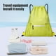 thumbnail image 5 of Mochila ligera con cordón y bolsillo grande para equipo deportivo. Material resistente e impermeable para estudiantes atletas, fútbol y actividades de playa. Aestivo | Amarillo | AESTIVO, 5 of 7