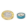 thumbnail image 2 of N42 Neodymium A Type Pot Magnet - 16mm dia - 21.16lbs Pull - Blue (Pack of 1), 2 of 3