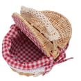 thumbnail image 3 of Canasta de Picnic, Canasta Tejida de Mimbre con Tapa y Revestimiento Extraíble para Dulces, Recolección de Huevos, Juguetes, Bodas, Picnics, Senderismo, 3 of 9