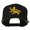 Black, variant on Lion Scroll Embroidered Flat Bill Cap - Natural OSFM