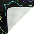 thumbnail image 5 of SKYSONIC Cute Neon Star Moon Non-Slip Area Rug, Colorful Cat Frame Floor Carpet for Indoor Front Porch,Living Room, Bedroom,Kitchen ,36"x24", 5 of 7